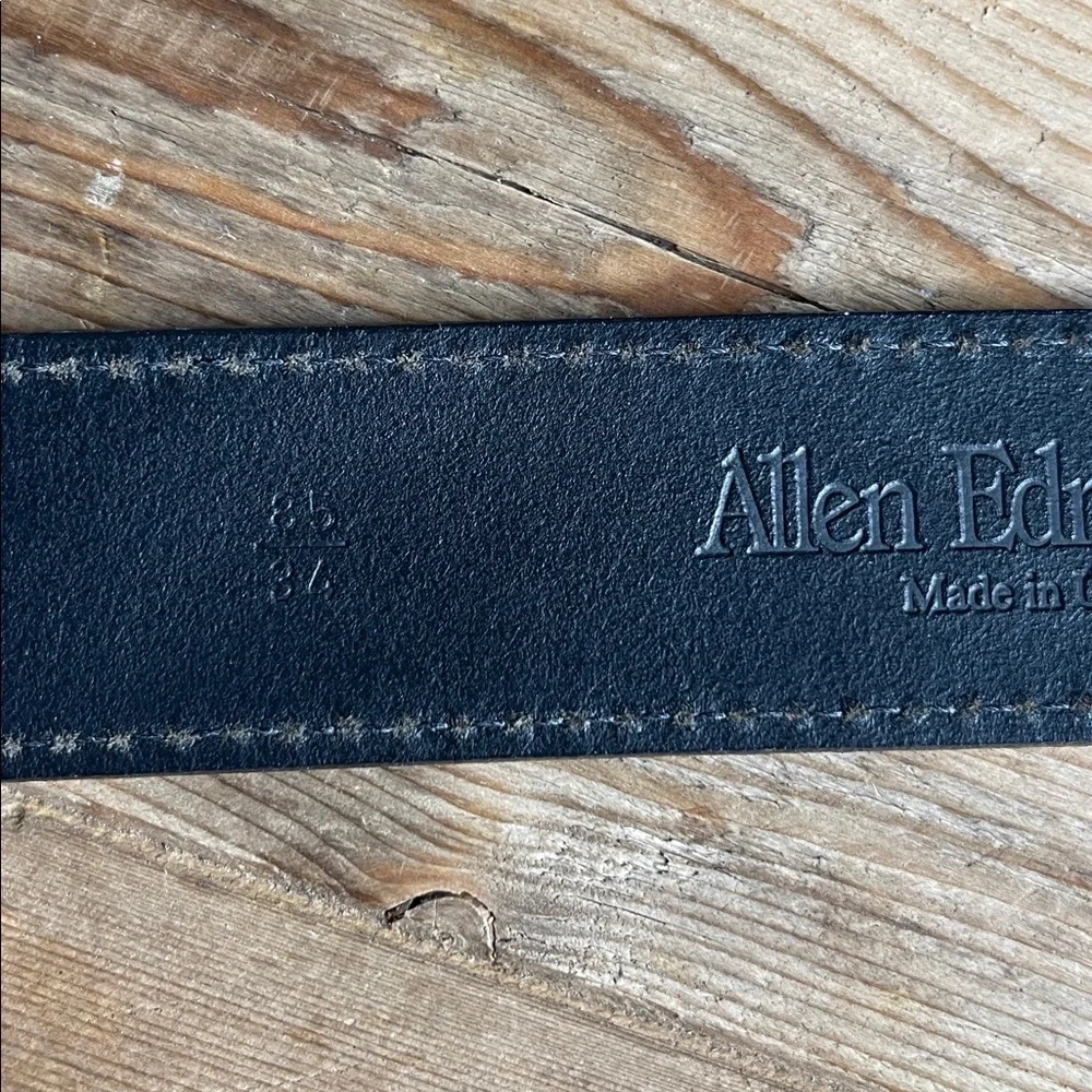 Rare Allen Edmonds Naismith NBA Basketball Grip Orange Grain Leather Belt